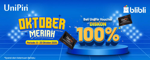 Blibli 10.10 Oktober Meriah: Beli UniPin Voucher, Dapat Diskon 100%!